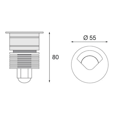 PIXEL Lampada incasso inox LED 4W + CS 01